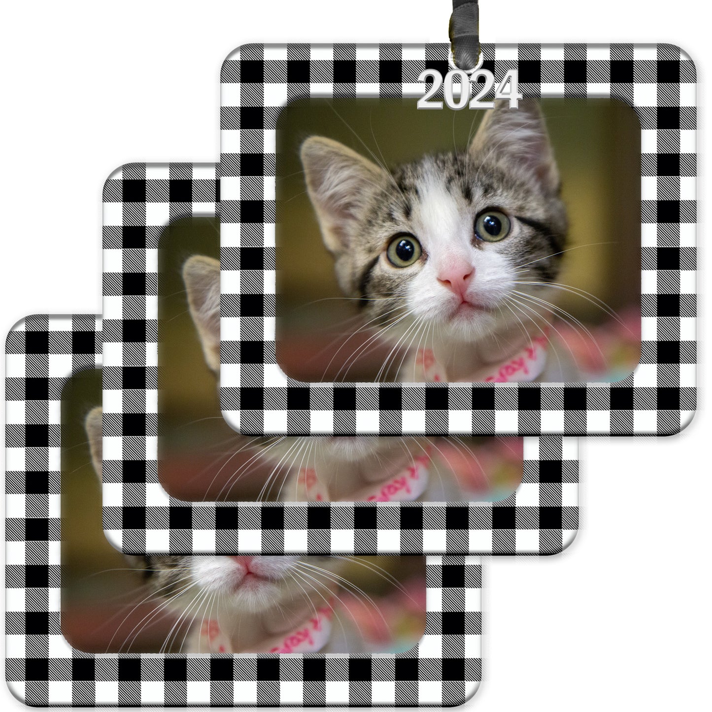 2024 Magnetic Christmas Photo Ornament, Horizontal