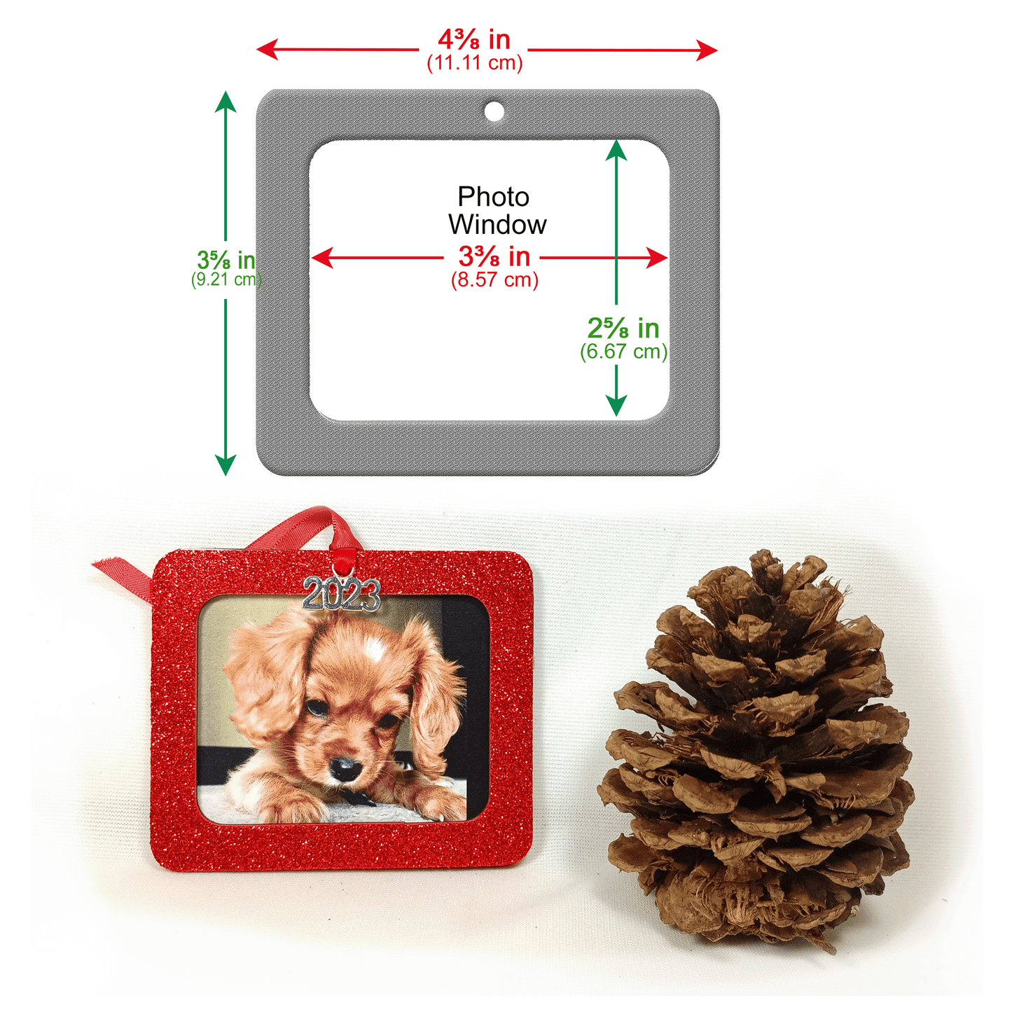 photo ornament size