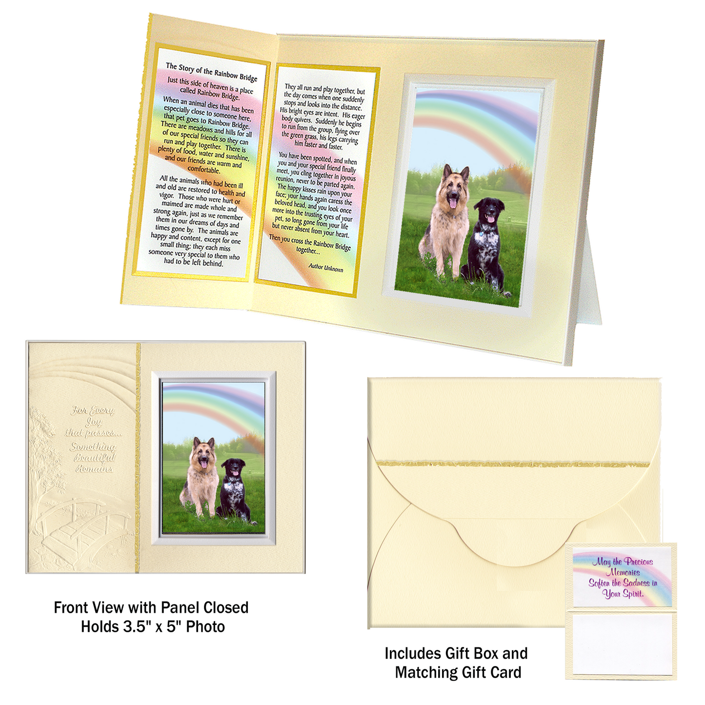"The Story of the Rainbow Bridge" Pet Remembrance Picture Frame Gift Set