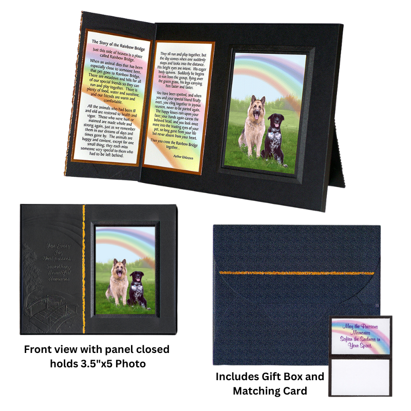 "The Story of the Rainbow Bridge" Pet Remembrance Picture Frame Gift Set