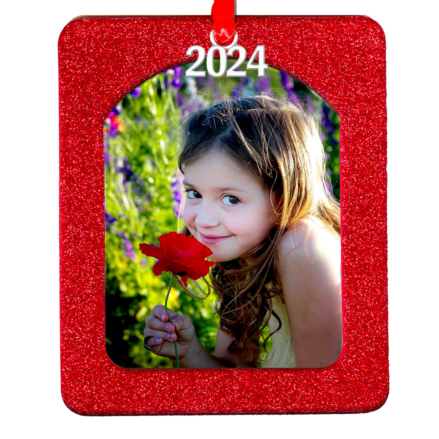 2024 Magnetic Christmas Photo Ornament, Vertical