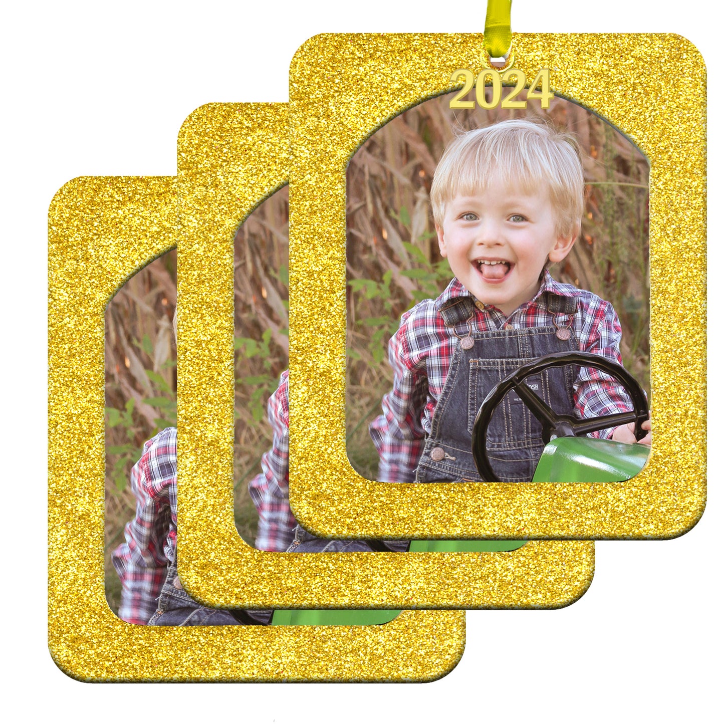 2024 Magnetic Christmas Photo Ornament, Vertical