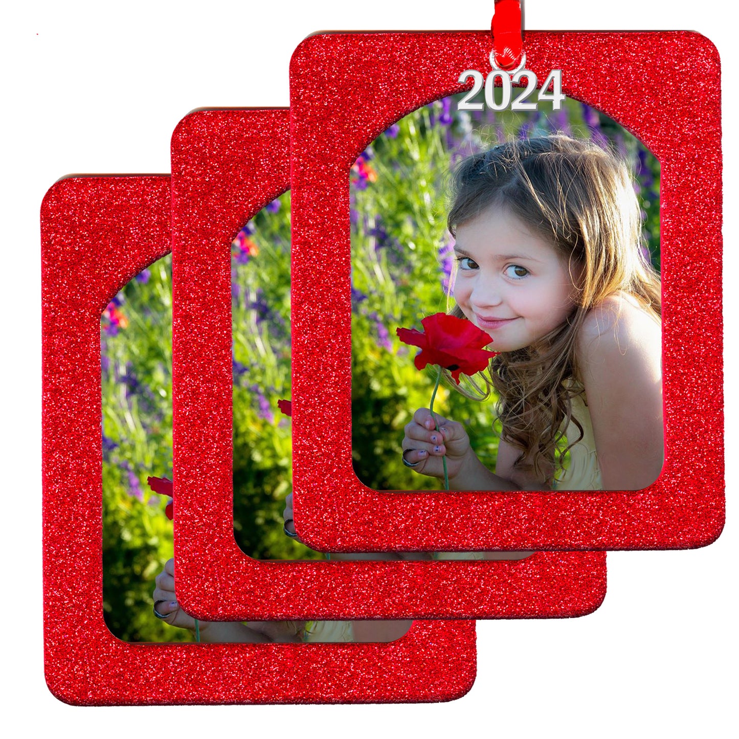2024 Magnetic Christmas Photo Ornament, Vertical