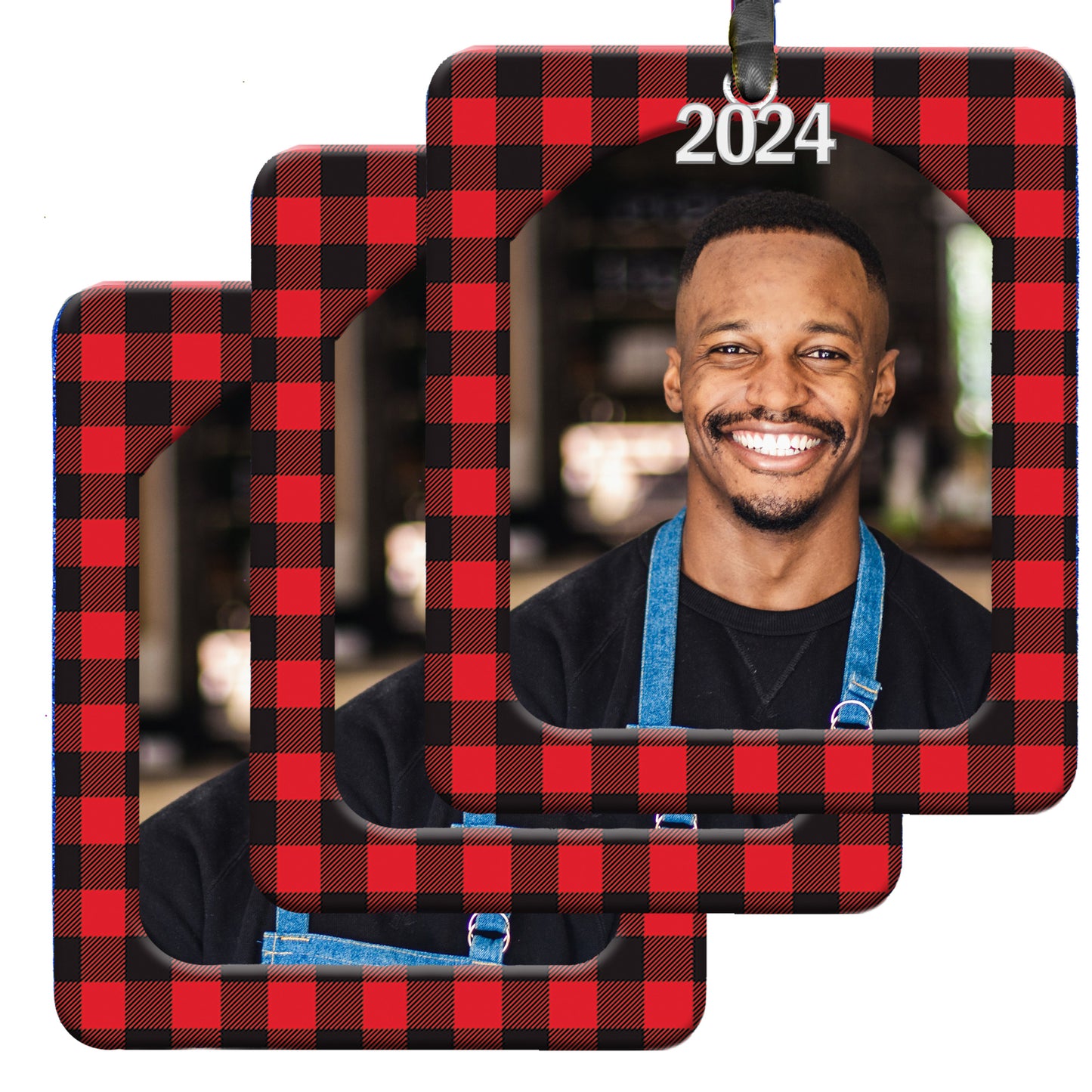 2024 Magnetic Christmas Photo Ornament, Vertical