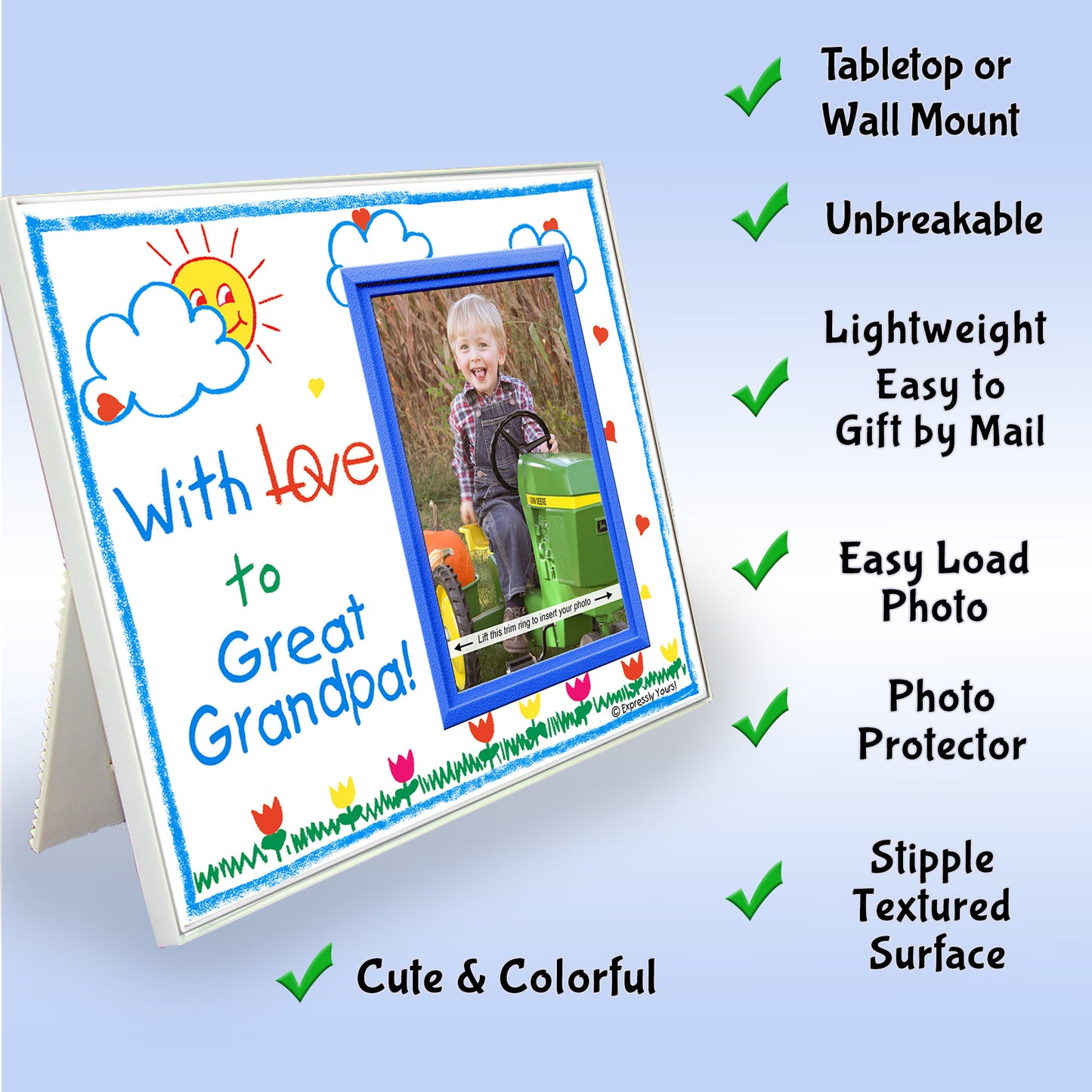 "With Love to Great Grandpa" Picture Frame