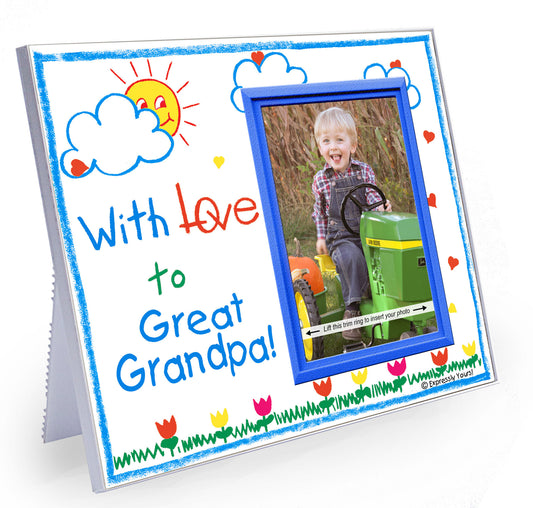 "With Love to Great Grandpa" Picture Frame