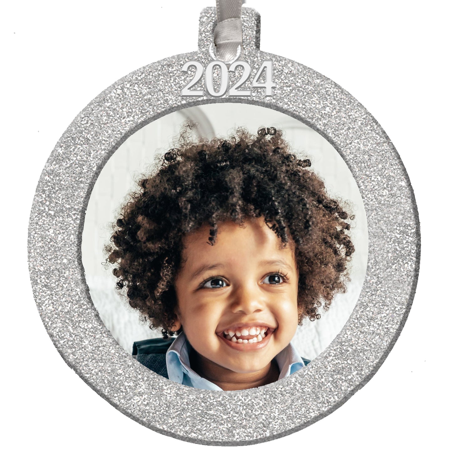 2024 Magnetic Christmas Photo Ornament, Round