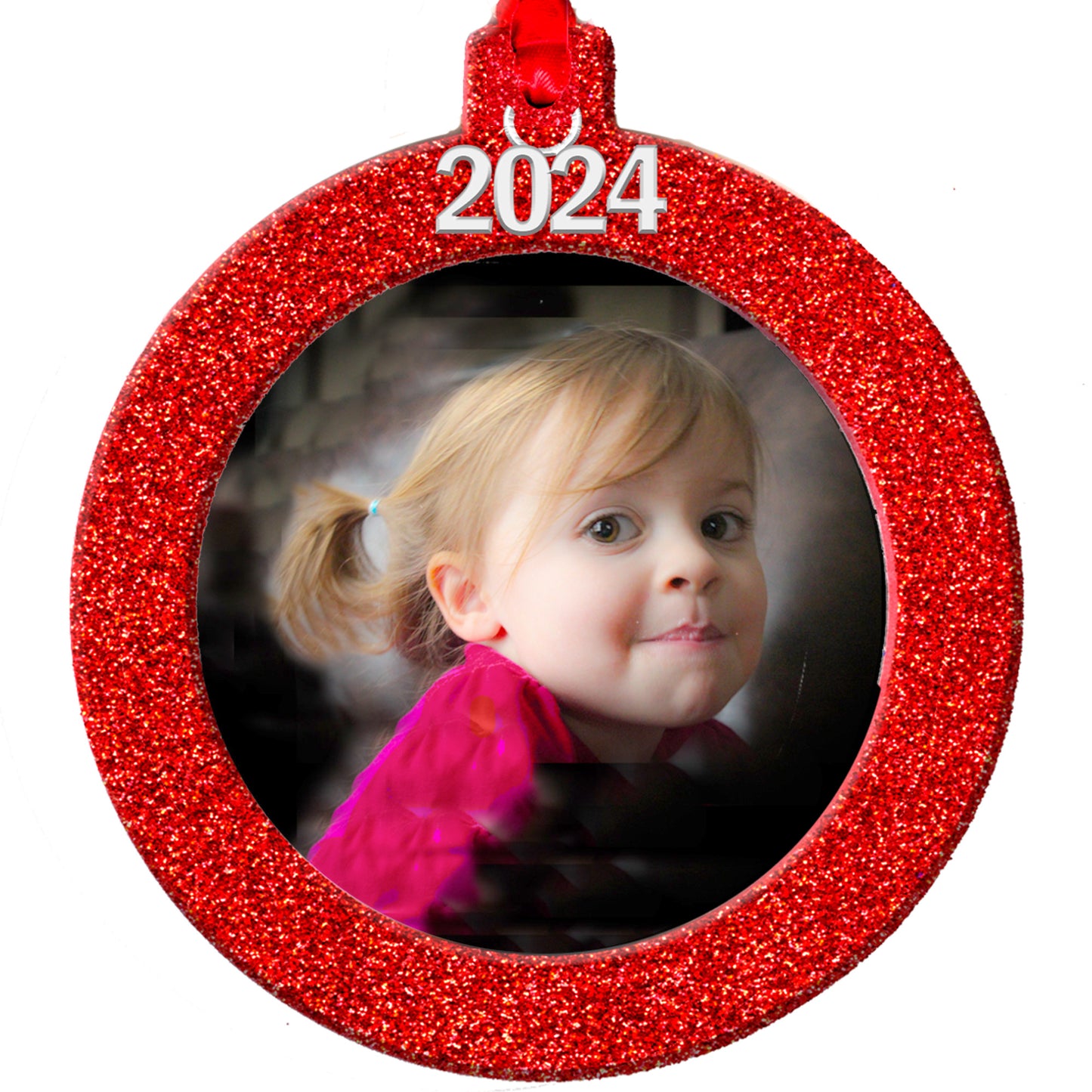 2024 Magnetic Christmas Photo Ornament, Round