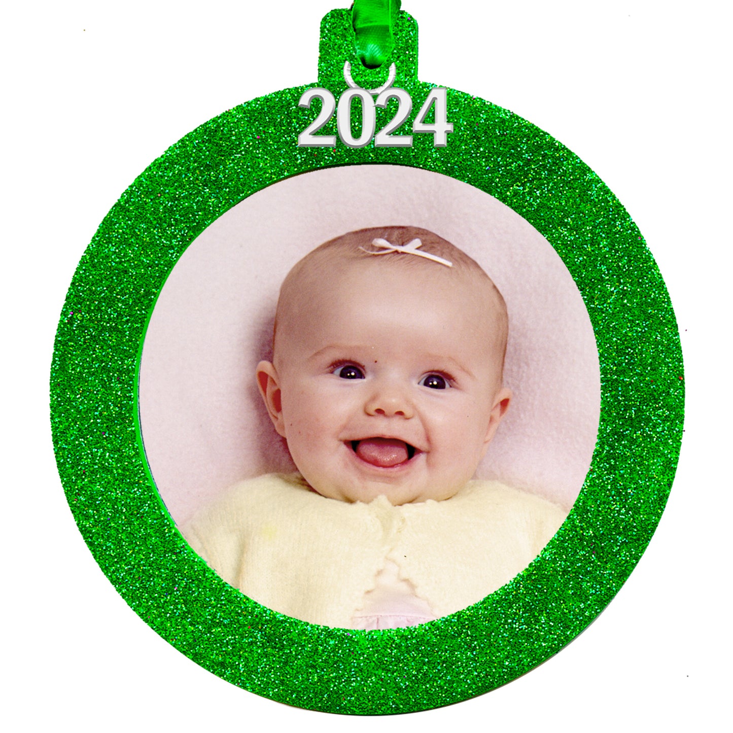 2024 Magnetic Christmas Photo Ornament, Round