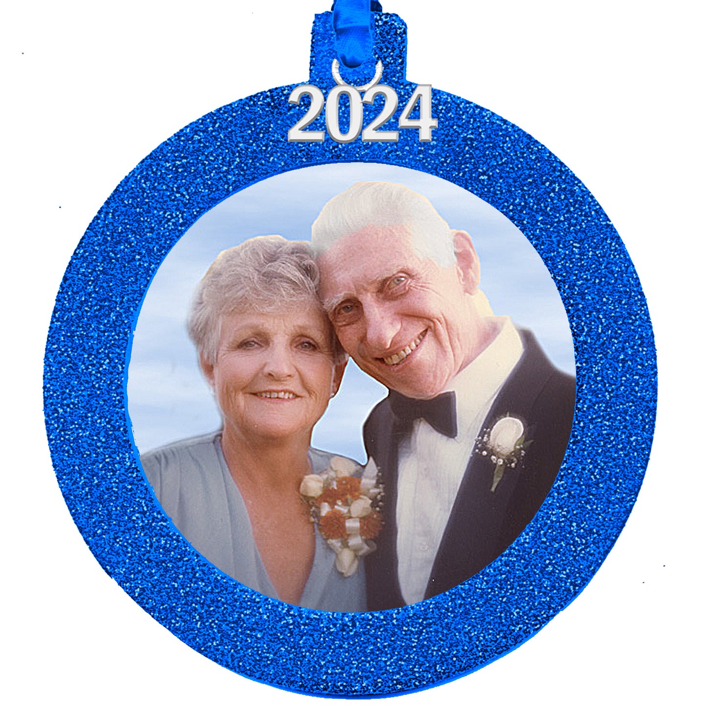 2024 Magnetic Christmas Photo Ornament, Round