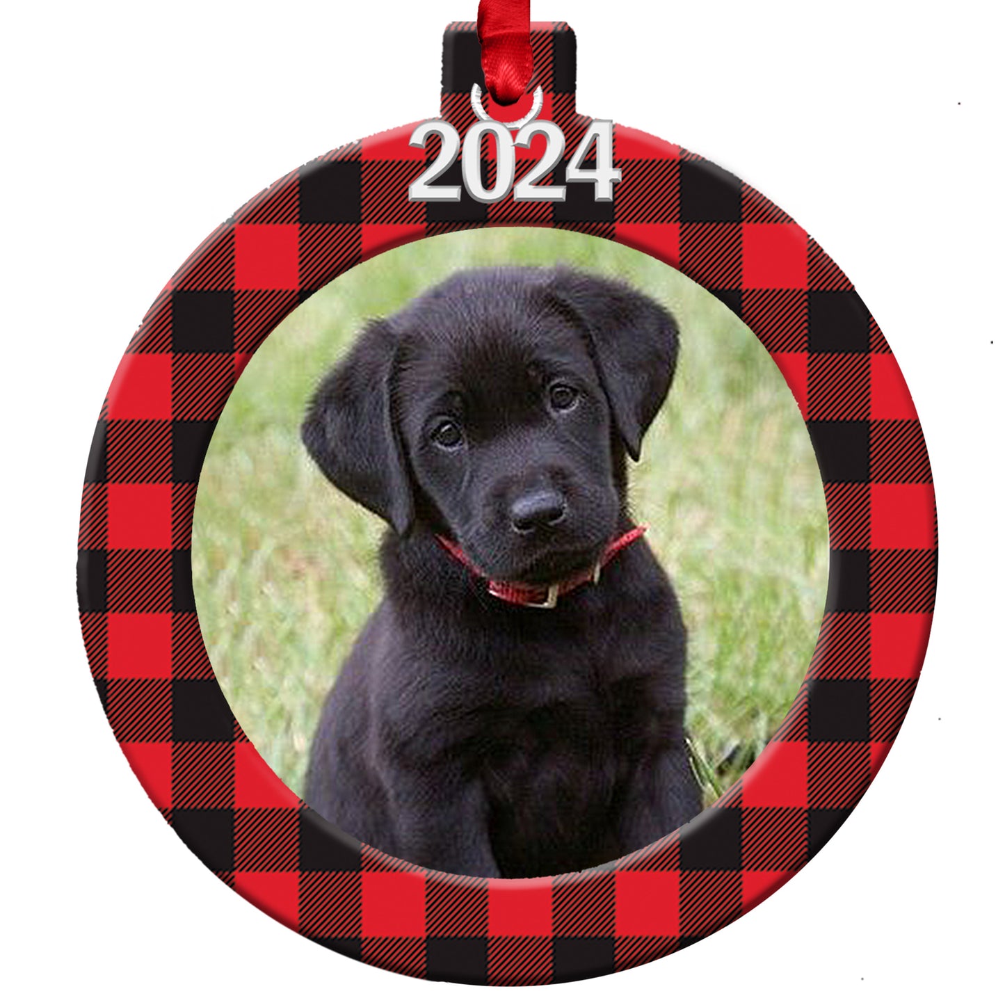 2024 Magnetic Christmas Photo Ornament, Round