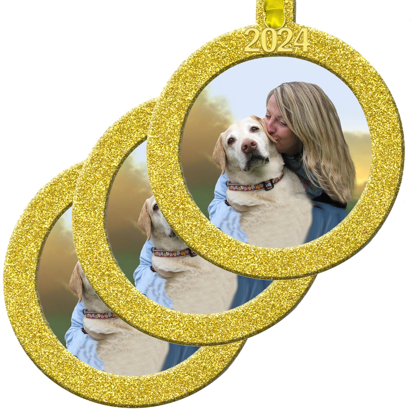 2024 Magnetic Christmas Photo Ornament, Round