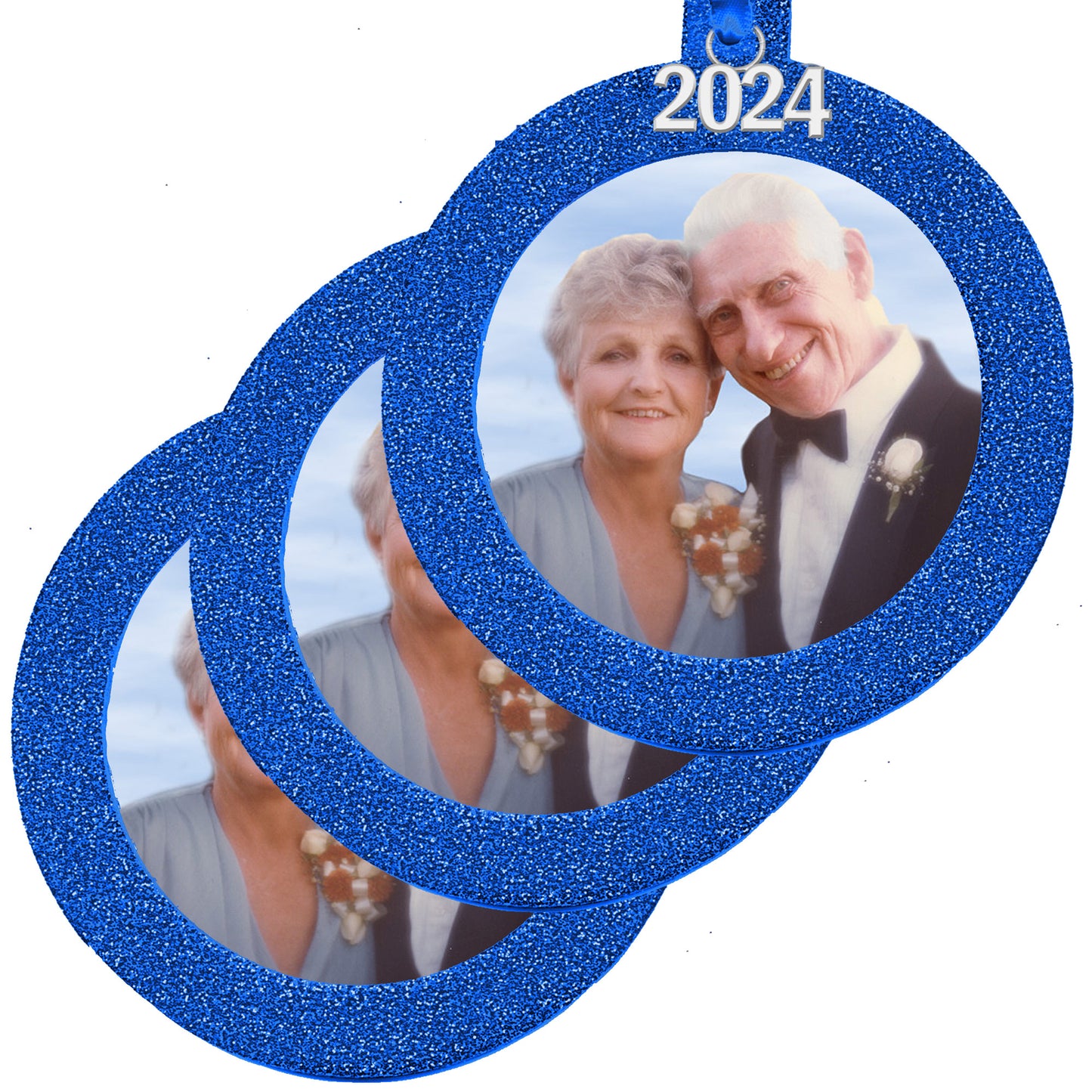 2024 Magnetic Christmas Photo Ornament, Round