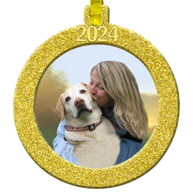 2024 Magnetic Christmas Photo Ornament, Round