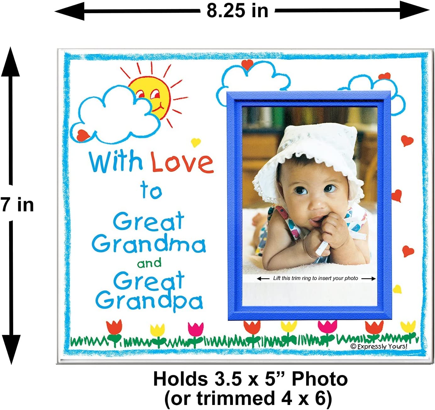 Great Grandma & Great Grandpa Picture Frame,  Crayola Design