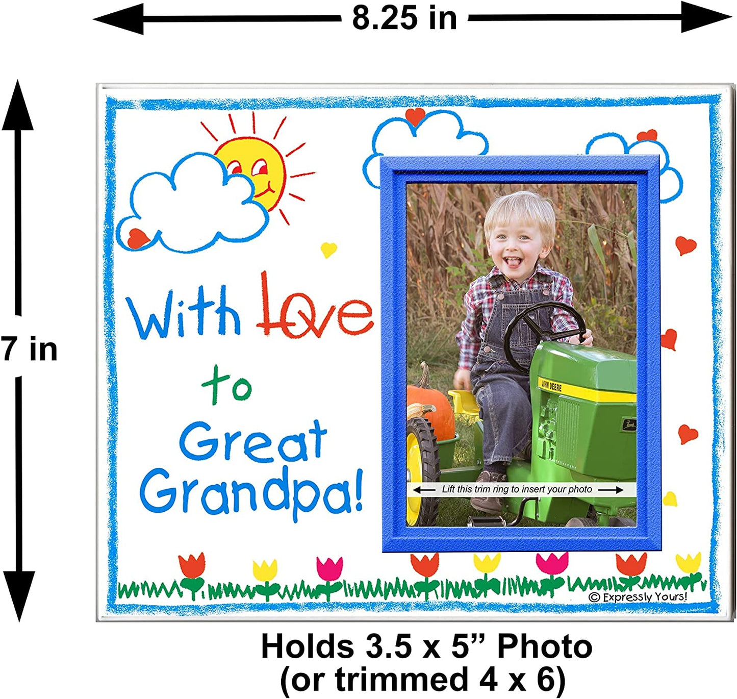 "With Love to Great Grandpa" Picture Frame